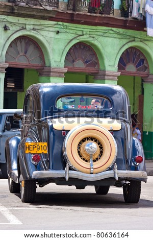 HAVANA-JULY 6:Classic Ford July 6,2011 in Havana.Under the current law the government plans to change before 2012,Cubans can only freely buy and sell cars that were on the road before 1959