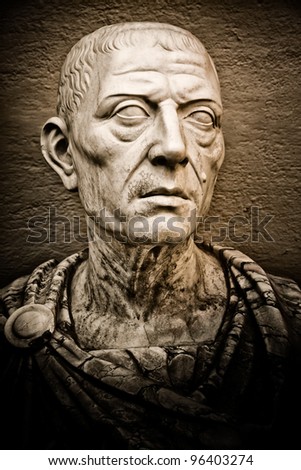 Vintage image of the roman emperor Julius Caesar