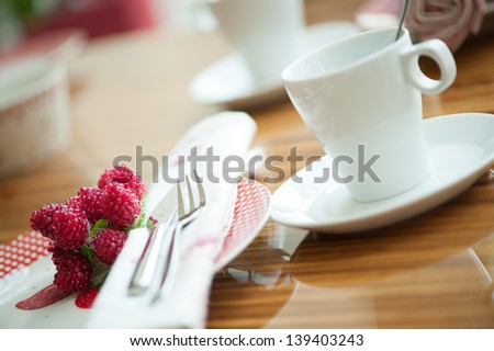 Beautiful coffee tea time table