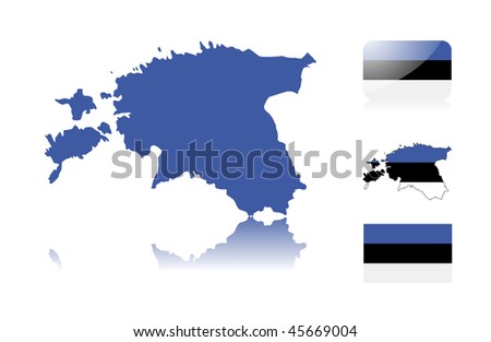 stock vector : Estonian map