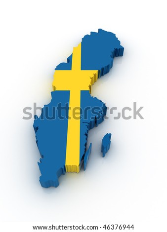 in Swedish flag colors.