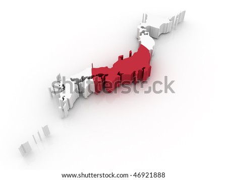 Japan Map Flag