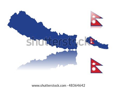 Nepal outlineoutline map