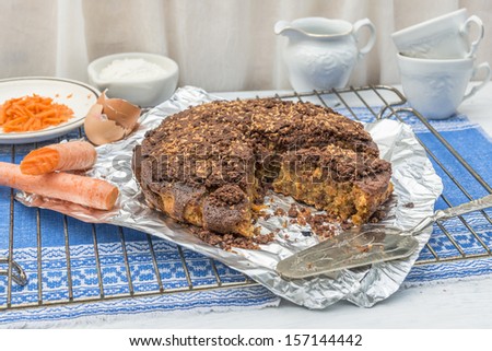 Home baked carrot cake