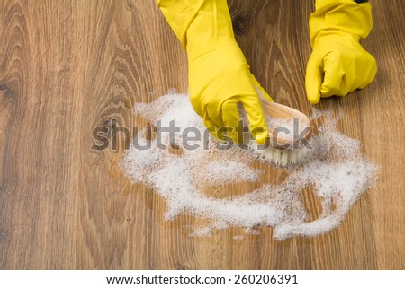 Concept cleaning - washing floors