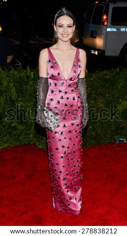 New York, NY  Monday May 04, 2015: Olivia Wilde attends \'China: Through The Looking Glass\' Costume Institute Gala, held at the Metropolitan Museum of Art in New York City, New York.