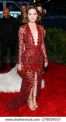 New York, NY  Monday May 04, 2015: Rose Byrne attends \'China: Through The Looking Glass\' Costume Institute Gala, held at the Metropolitan Museum of Art in New York City, New York.