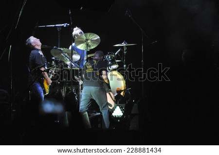 Austin - October 12:  Pearl Jam performs at the Austin City Limits Music Festival on October 12, 2014.