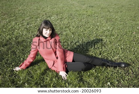 Woman On The Green Grass