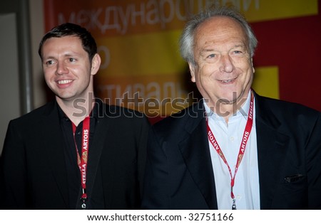 MOSCOW - JUNE,24: Actor Christian Friedel And Director Michael Haneke. Film White Ribbon. 31st Moscow International Film Festival at Khudozhestvenny Cinema . June 24, 2009 in Moscow, Russia.