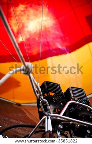 Open Fire Inside Of Air Balloon