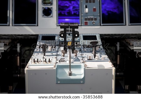 Control Panel Sukhoi Superjet 100 at the International Aviation and Space salon MAKS 2009