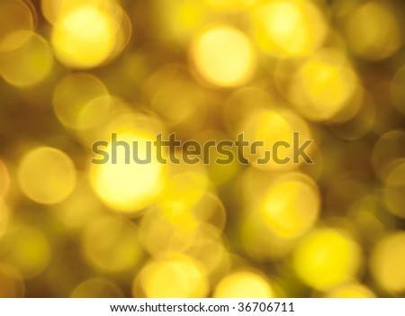 Golden Abstract Lights. Unfocused Light background Series.