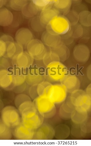Yellow Abstract Lights. Unfocused Light background Series.