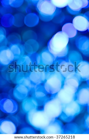 Blue Abstract Lights. Unfocused Light background Series.