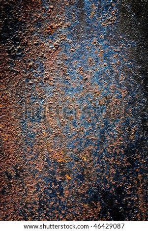 Rusty metal wall can be used as background