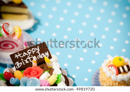 Happy birthday cakes. Celebration collection.