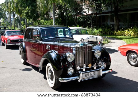 Hua Hin December 18 Rolls Royce Silver Down 1949 Year Retro Car On 