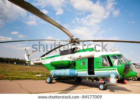 MOSCOW, RUSSIA, AUGUST 16: Russian Emergency Helicopter Rescue Service at the International Aviation and Space salon MAKS 2011, August 16, 2011 at Zhukovsky, Russia