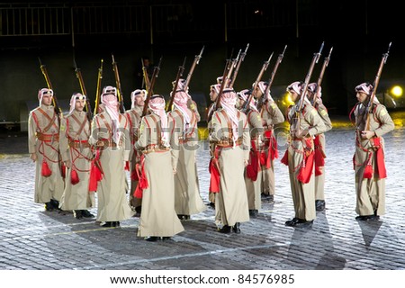MOSCOW, RUSSIA - SEPTEMBER 3: Jordan Orchestra. International Military Music Festival \