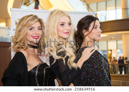 MOSCOW, RUSSIA, September, 20: Music band VIA Gra. Opening Ru-tv Studio, September, 20, 2014 at Vegas  Center in Moscow, Russia