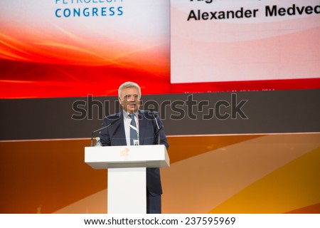 MOSCOW, RUSSIA, JUNE, 16: Vagit Alekperov, CEO, Lukoil. 21st World Petroleum Congress, June, 16, 2014 at Crocus Expo  in Moscow, Russia