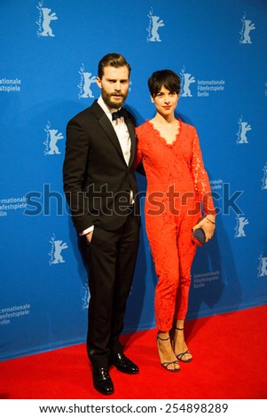 BERLIN, GERMANY - FEBRUARY 11: Actor Jamie Dornan and Amelia Warner, \'Fifty Shades of Grey\' premiere. 65th Berlinale International Film Festival at Zoo Palast on February 11, 2015 in Berlin, Germany.