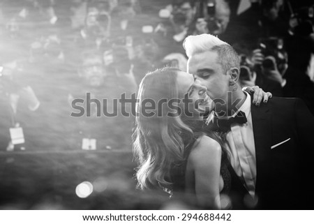 Robbie Williams and Ayda Field attend \'The Sea Of Trees\' Premiere during the 68th annual Cannes Film Festival on May 17, 2015 in Cannes, France.