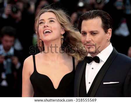 Johnny Depp, Amber Heard at the premiere of Black Mass at the 2015 Venice Film Festival. September 4, 2015  Venice, Italy