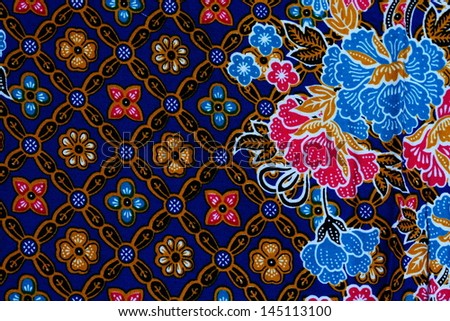 Colorful batik cloth fabric background
