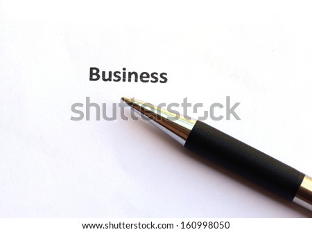 business with pen isolated