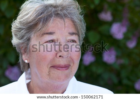 Elderly Woman lost in thought