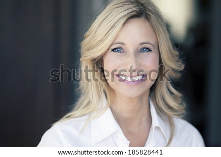 Close up Of A Mature Woman Smiling
