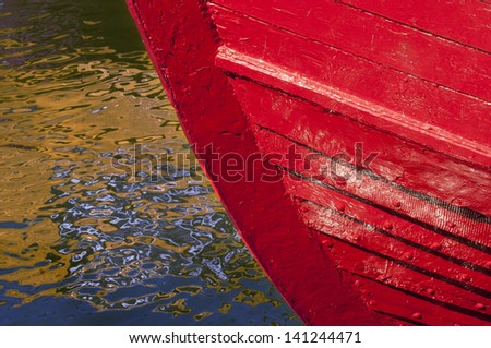 Boat\'s texture versus water texture