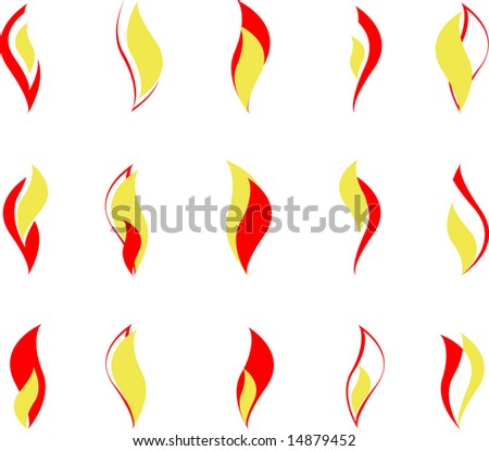 Set Of Logos - Fire Stock Vector Illustration 14879452 : Shutterstock