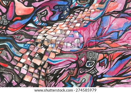 Pink and black abstract background