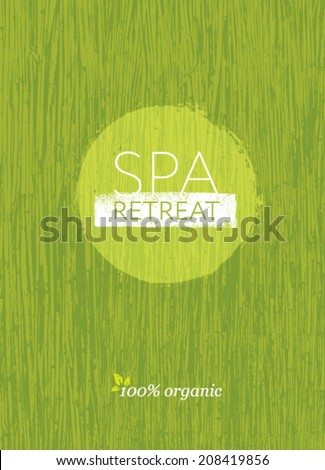 Spa Retreat Organic Eco Background. Nature Friendly Vector Concept