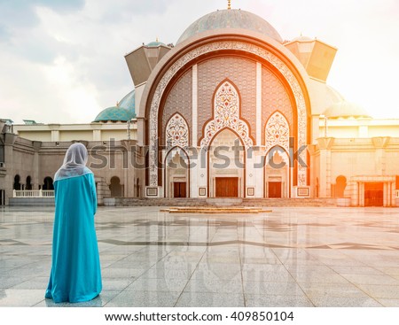 Malaysia Mosque with Muslim pray in Malaysia, Asian