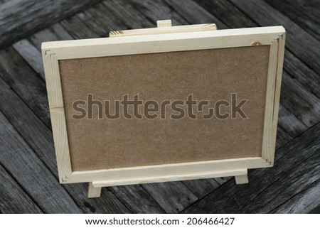 Wooden menu board with clipping path