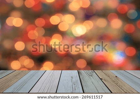 Empty wooden table for product display montages