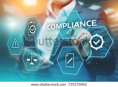 Compliance Rules Law Regulation Policy Business Technology concept.