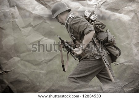 German soldier. WW2 reenacting