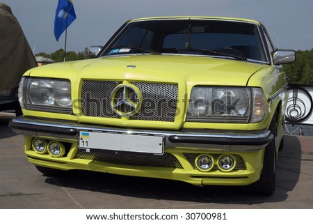 KIEV, UKRAINE - MAY 22: A classic Mercedes car is shown at an exhibition of retro cars at the Auto Show 2009 on May 22, 2009 in Kiev. The show took place from May 22-24.
