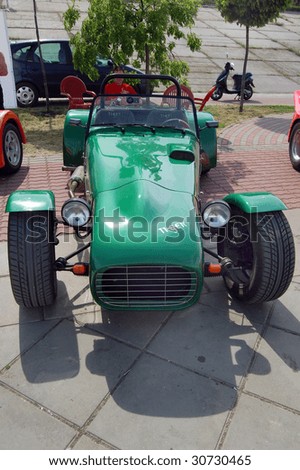 KIEV, UKRAINE - MAY 22: A garage-made car is shown at an exhibition of  cars at the Auto Show 2009 on May 22, 2009 in Kiev. The show took place from May 22-24.