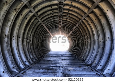 Tunnel. Abandoned military base
