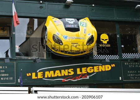 LE MANS,FRANCE,JULY 8: .(Sarthe, Pays de la Loire, France) -Le Man Legend Cafe. July  8,2014 in Le Mans,France