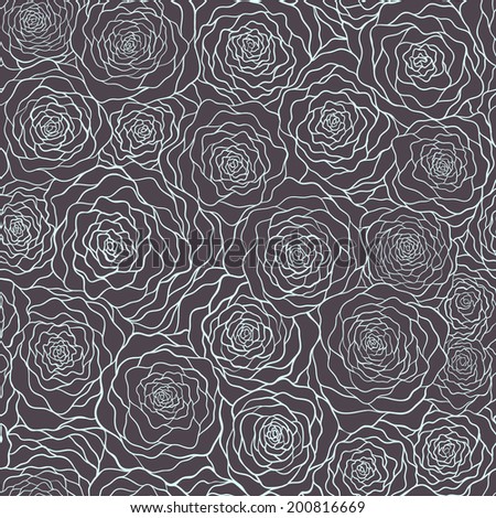 Vintage seamless pattern with roses.