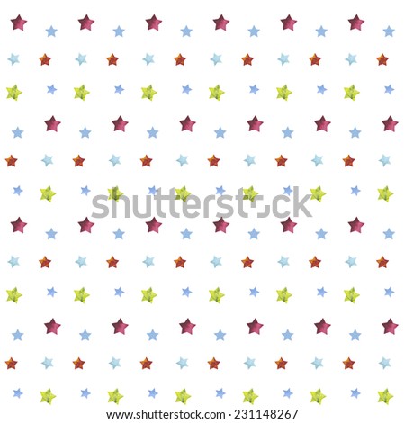 Vintage seamless pattern with stars. Watercolor paint. Can be used as decoration for the gift boxes, wallpapers, backgrounds, web sites.