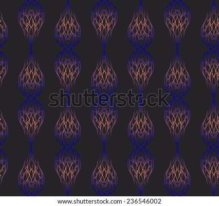 Abstract seamless pattern. Dark ornament. Can be used as decoration for the gift boxes, wallpapers, backgrounds, web sites.