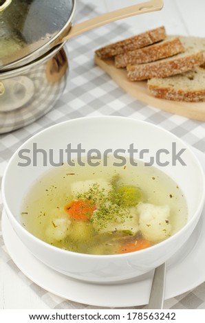 Light vegetable soup